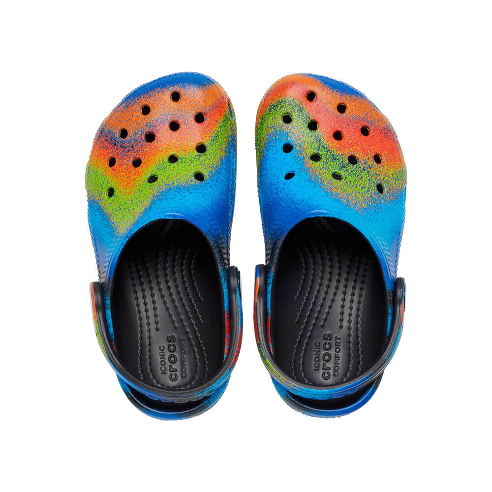 Giày Clog Trẻ Em Crocs Toddler Spray Dye Classic - Black