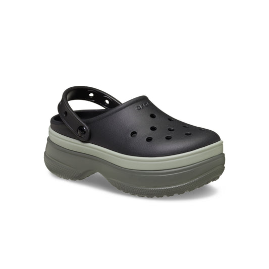 Giày Clog Unisex Crocs Classic Stacked - Black