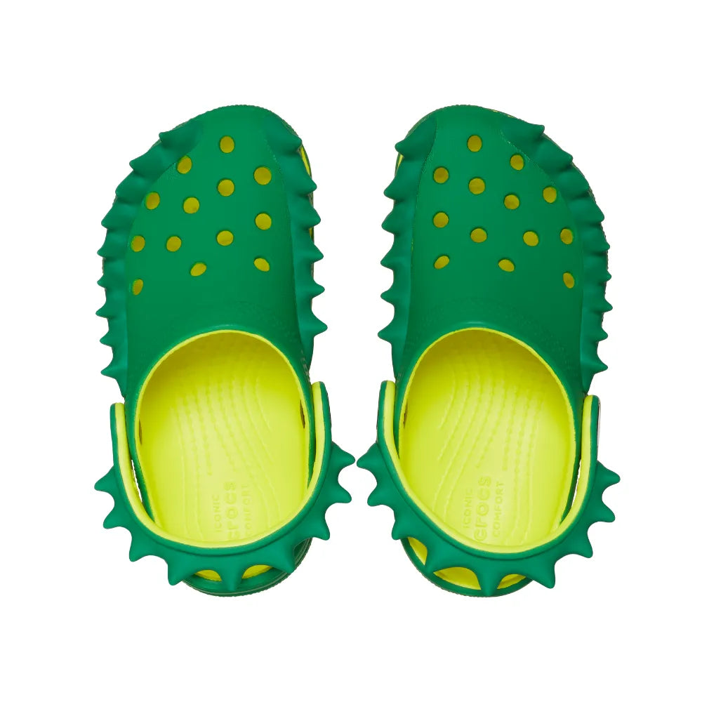 Giày Clog Trẻ Em Crocs Toddler Classic Spikes - Green Ivy