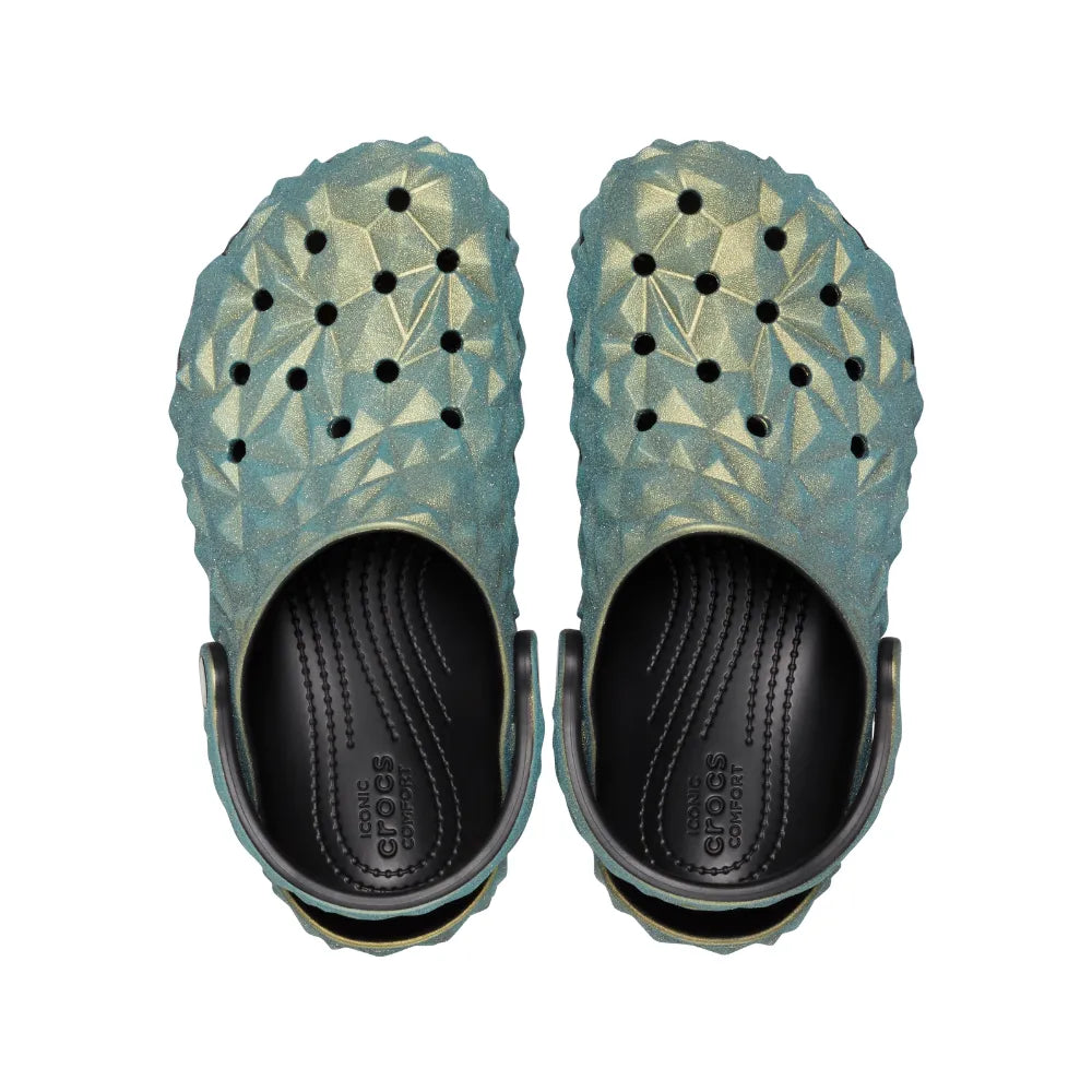 Giày Clog Unisex Crocs Classic Iridescent Geometric - Black