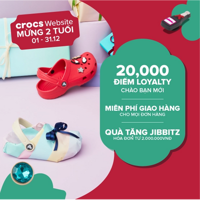 Celebrate Crocs Website 2 years old - Hunt "hot" deal all month long
