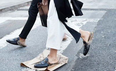 Wide leg pants with what shoes trending 2024?