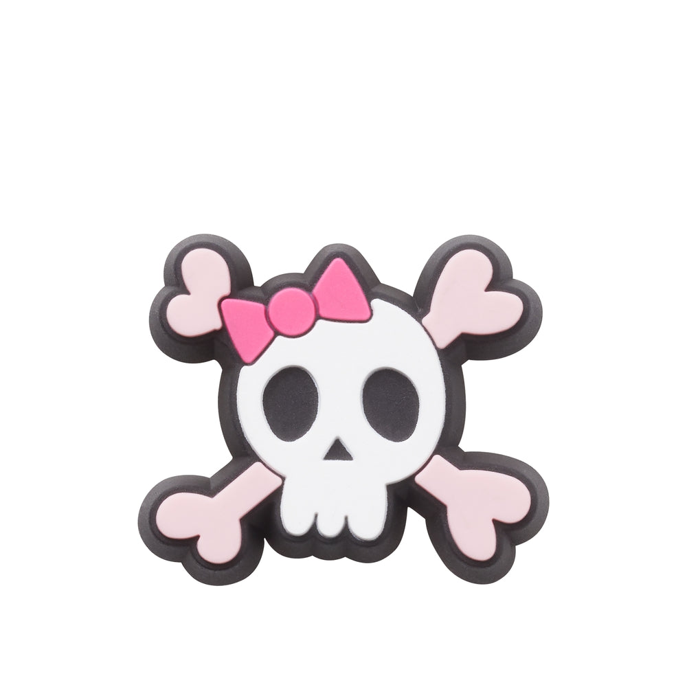 Jibbitz™ Charm Girl Skull & Cross Bones
