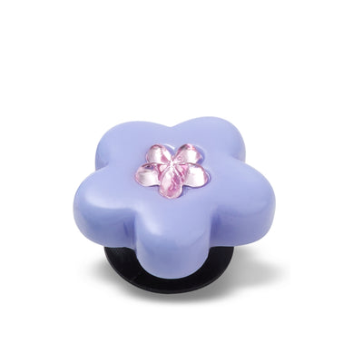 Jibbitz™ Charm Purple Flower with Pink Gem