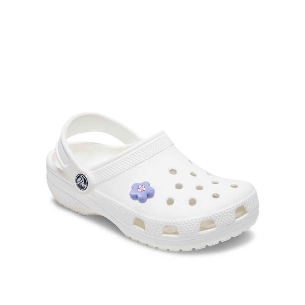 Jibbitz™ Charm Purple Flower with Pink Gem