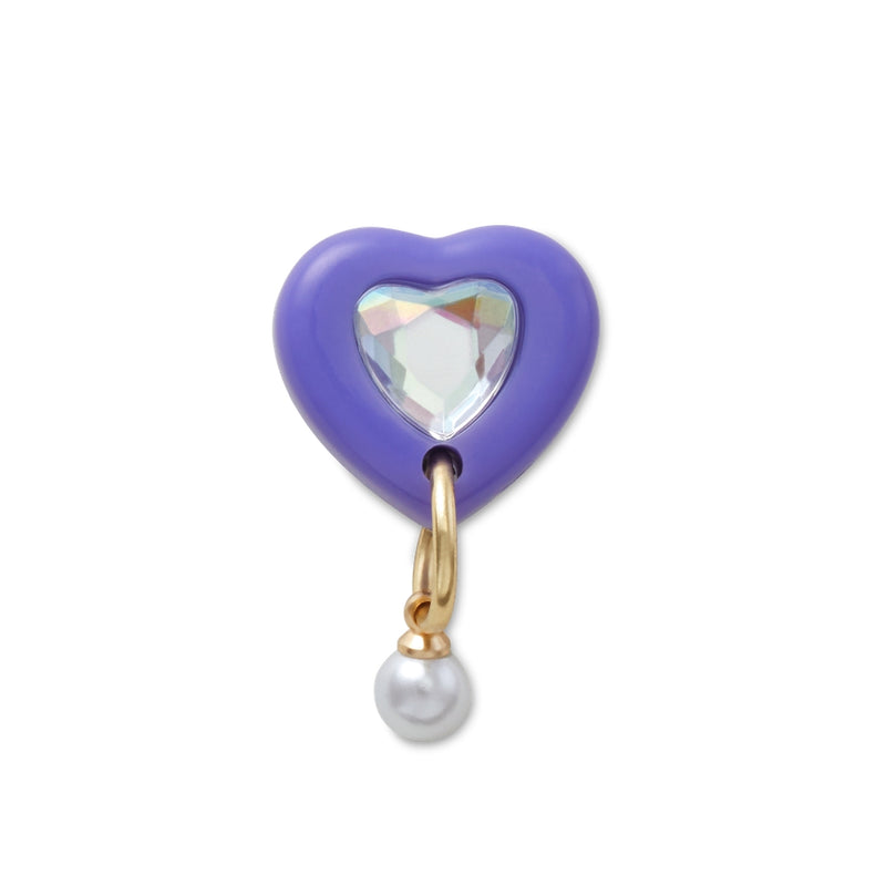 Jibbitz™ Charm Purple Heart With Pearl