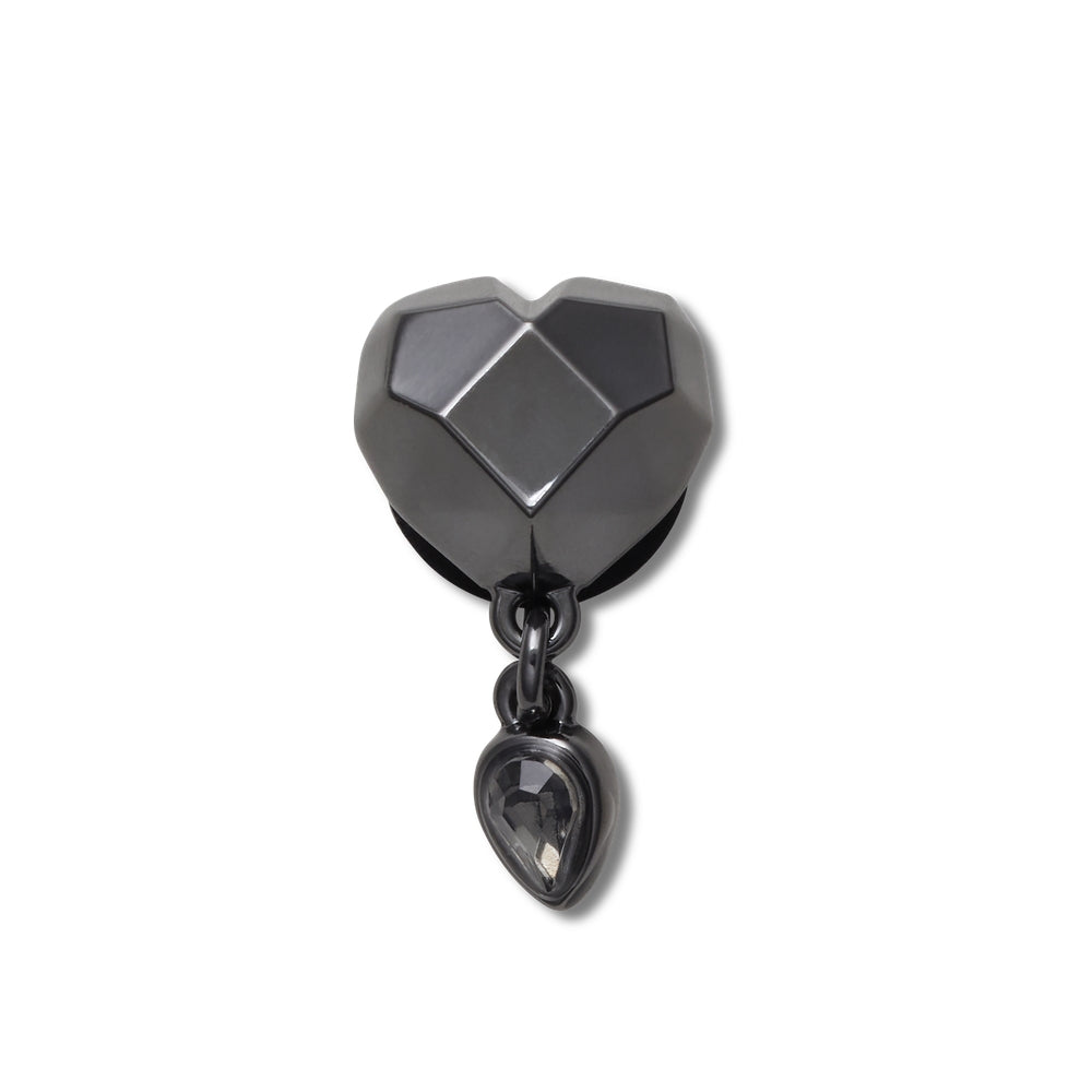 Jibbitz™ Charm Punk Gunmetal Heart