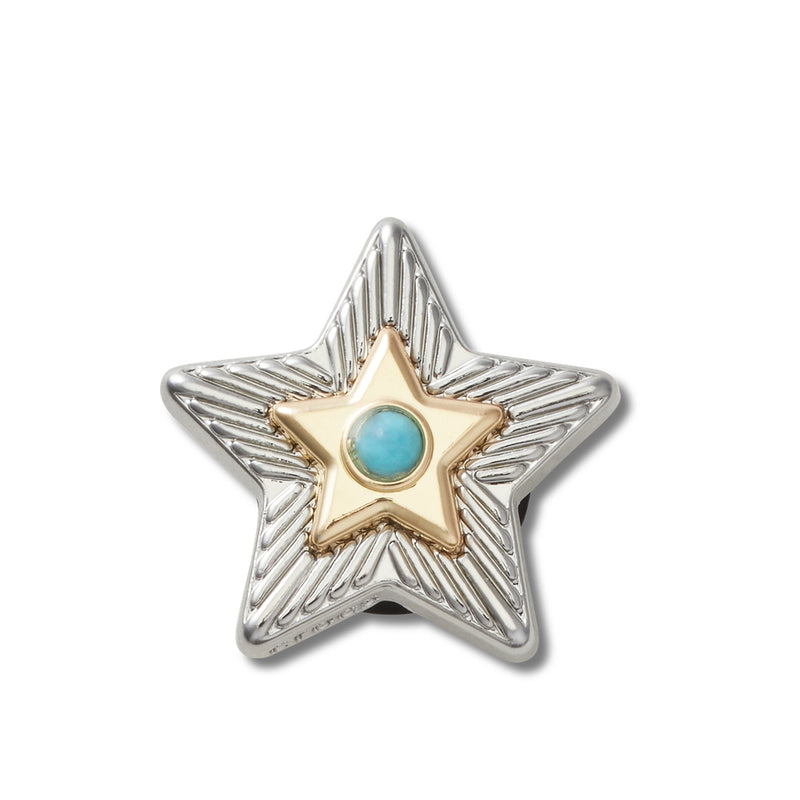 Jibbitz™ Charm Silver Turquoise Star
