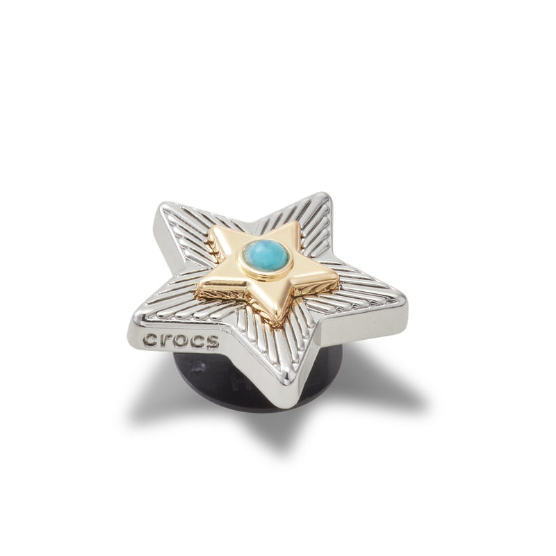 Jibbitz™ Charm Silver Turquoise Star