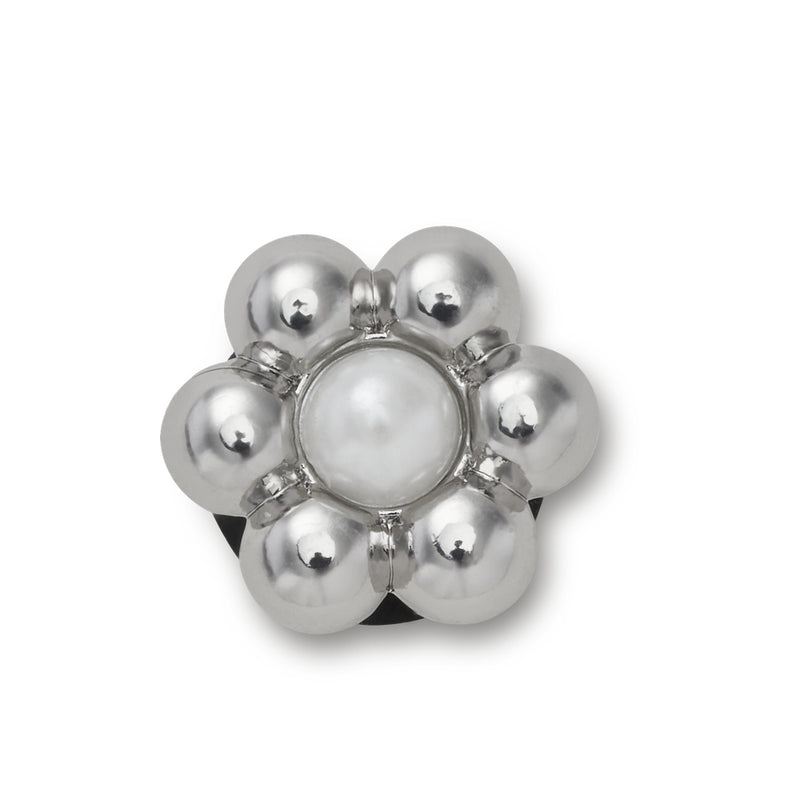 Jibbitz™ Charm Silver and Pearl Tiny Floral