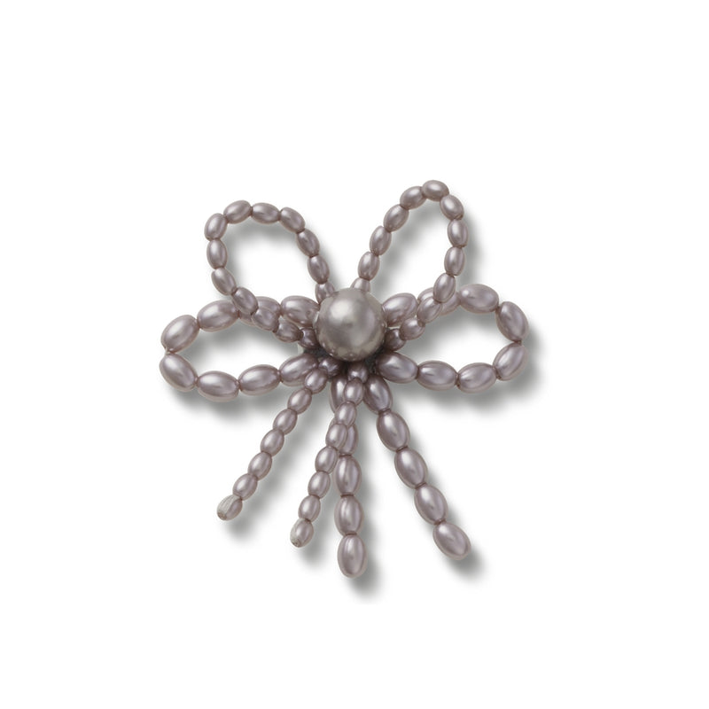 Jibbitz™ Charm Black Pearl Beaded Bow