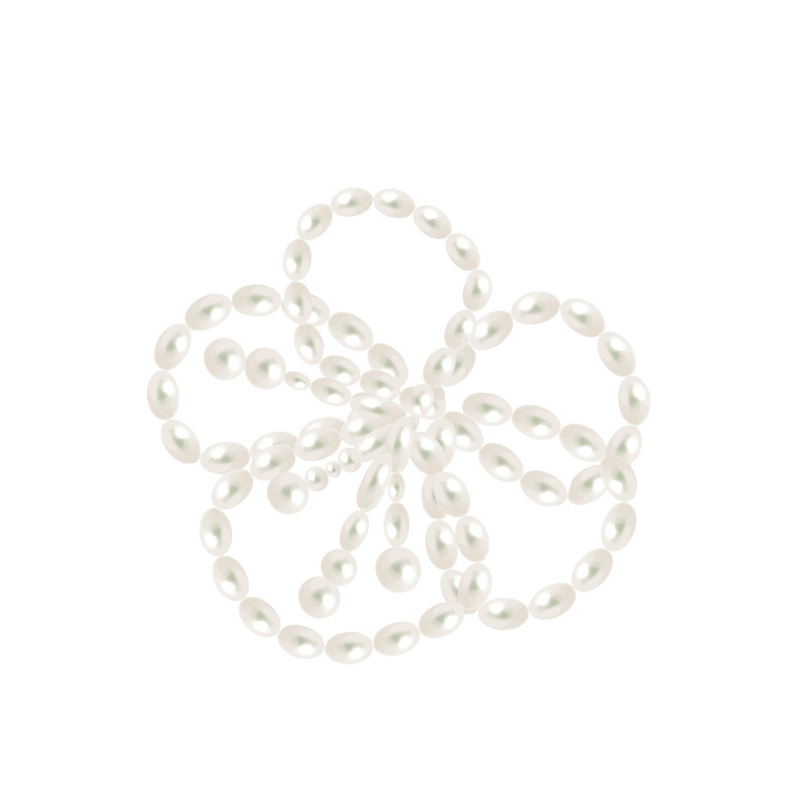 Jibbitz™ Charm White Pearl Beaded Floral