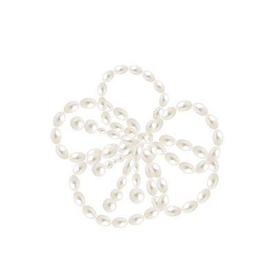 Jibbitz™ Charm White Pearl Beaded Floral