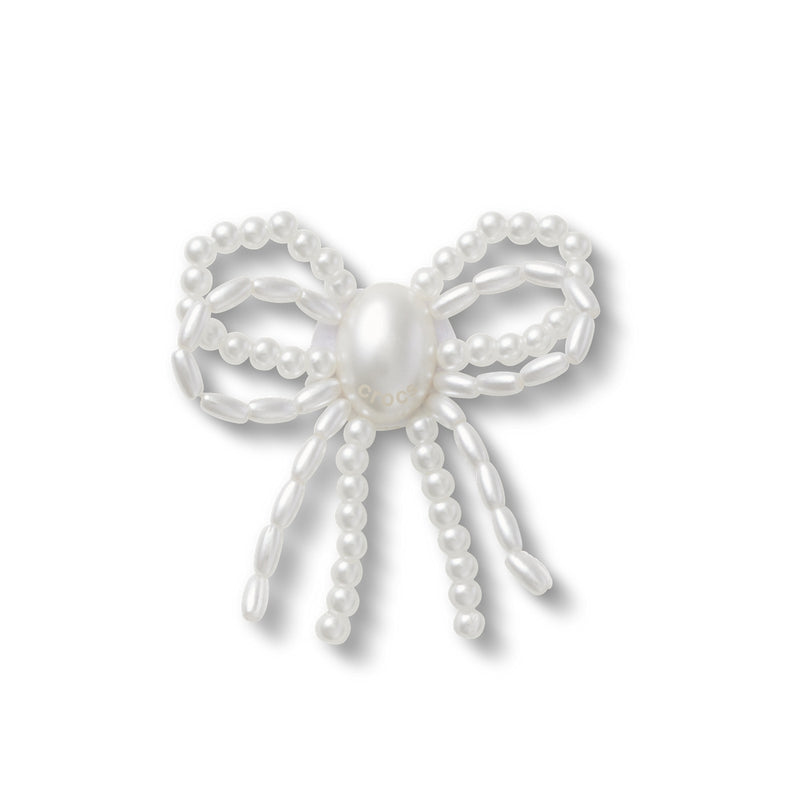 Jibbitz™ Charm White Pearl Beaded Bow