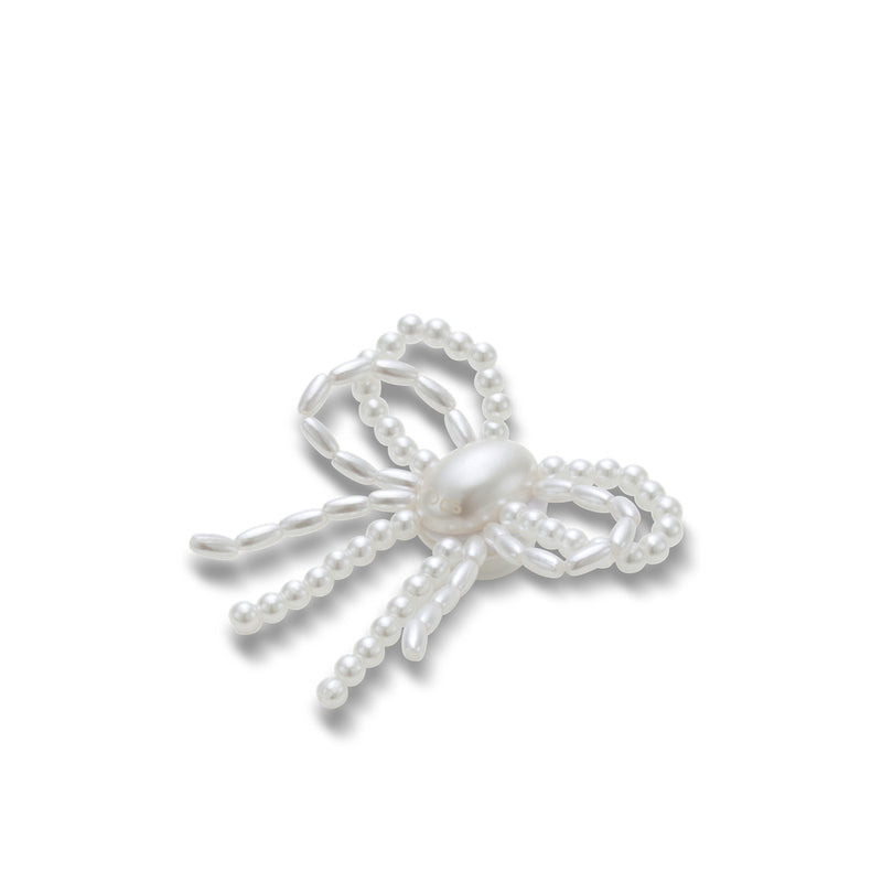 Jibbitz™ Charm White Pearl Beaded Bow