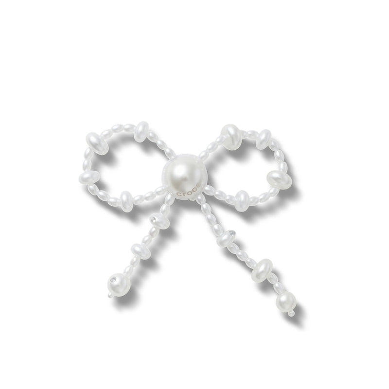Jibbitz™ Charm White Large Pearl Beaded Bow