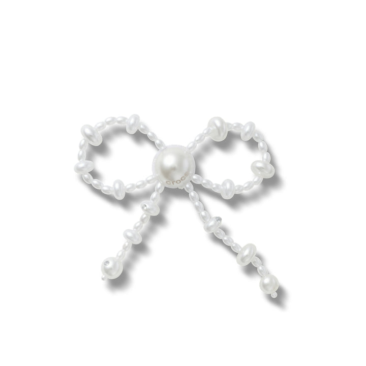 Jibbitz™ Charm White Large Pearl Beaded Bow - Crocs™ Việt Nam