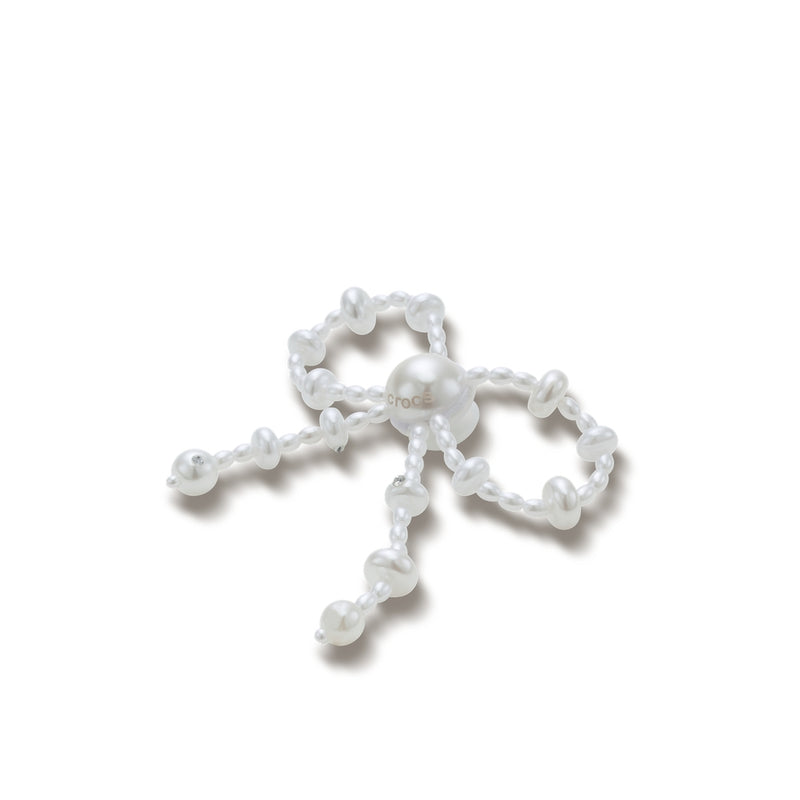 Jibbitz™ Charm White Large Pearl Beaded Bow