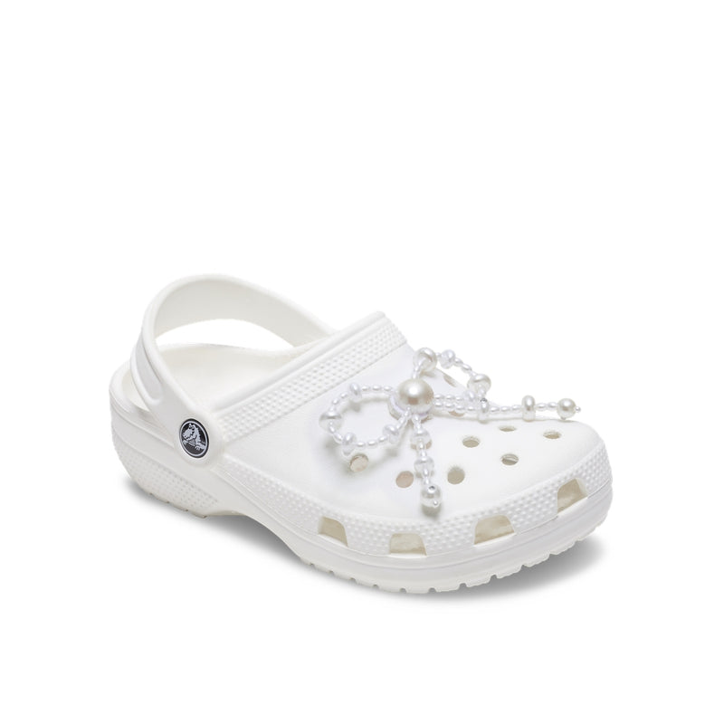 Jibbitz™ Charm White Large Pearl Beaded Bow