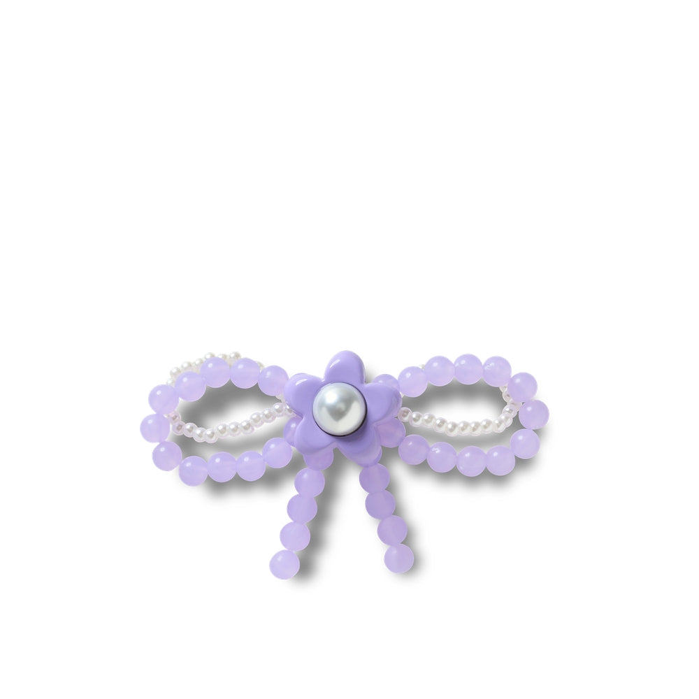 Jibbitz™ Charm Purple Meta Smt Pearl Bow