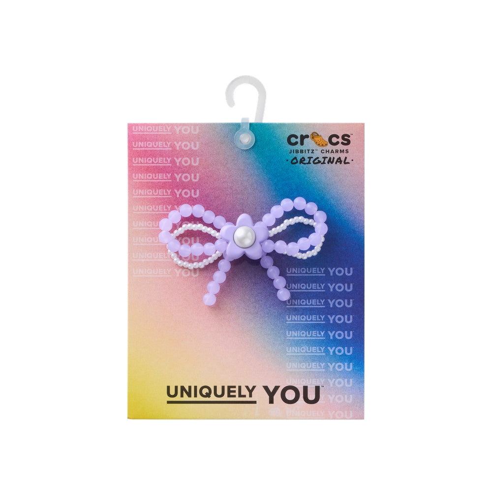 Jibbitz™ Charm Purple Meta Smt Pearl Bow