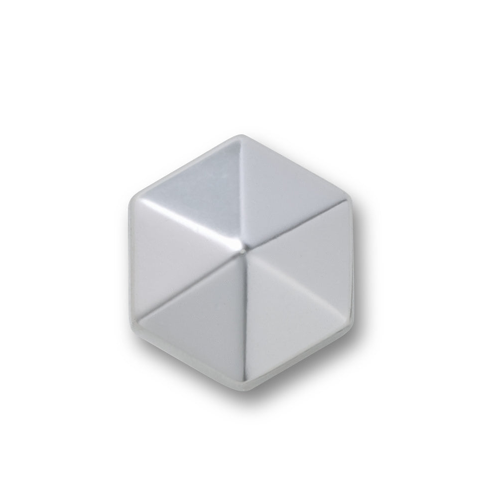Jibbitz™ Charm Silver Hexagon Stud