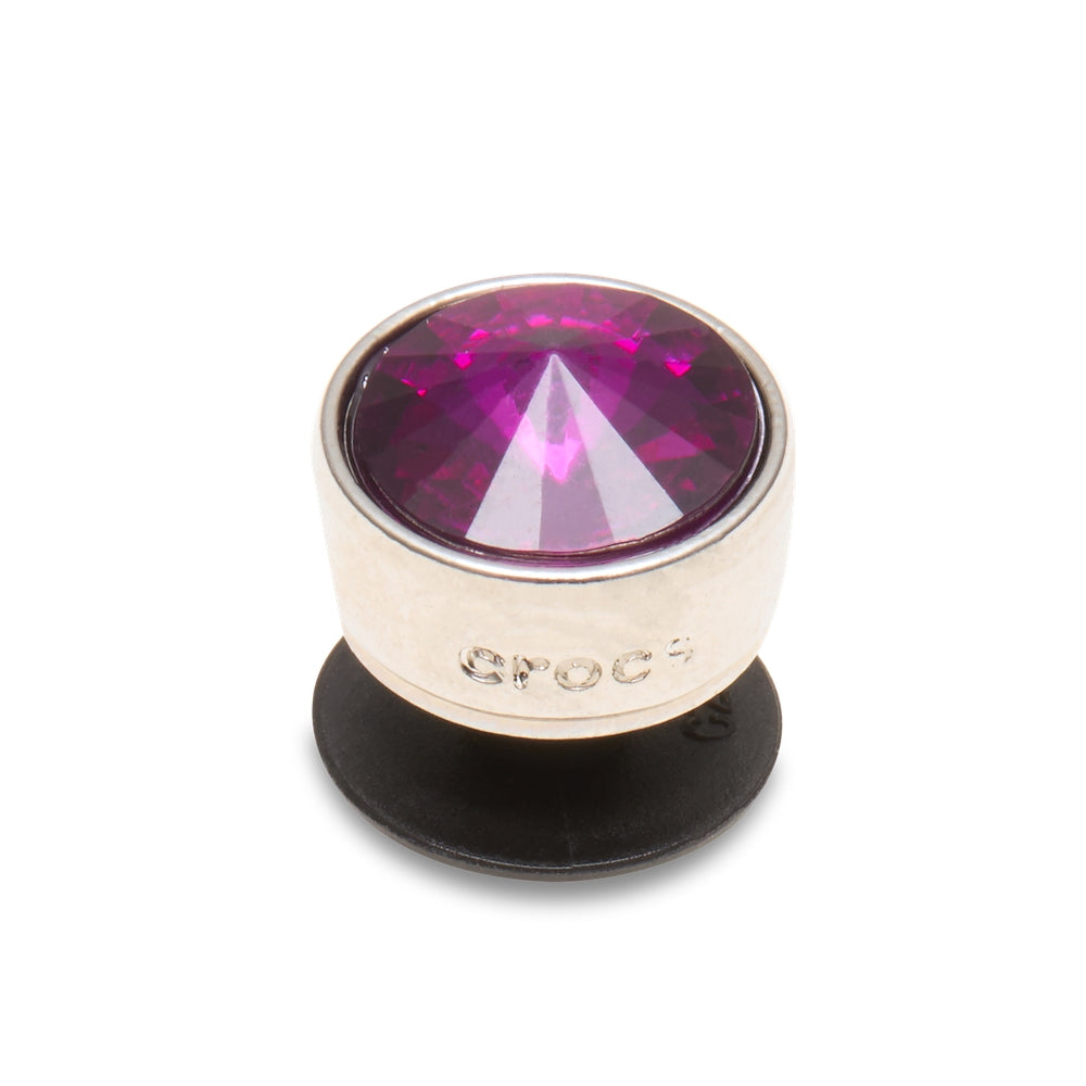 Jibbitz™ Charm Silver Purple Stud