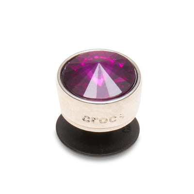 Jibbitz™ Charm Silver Purple Stud