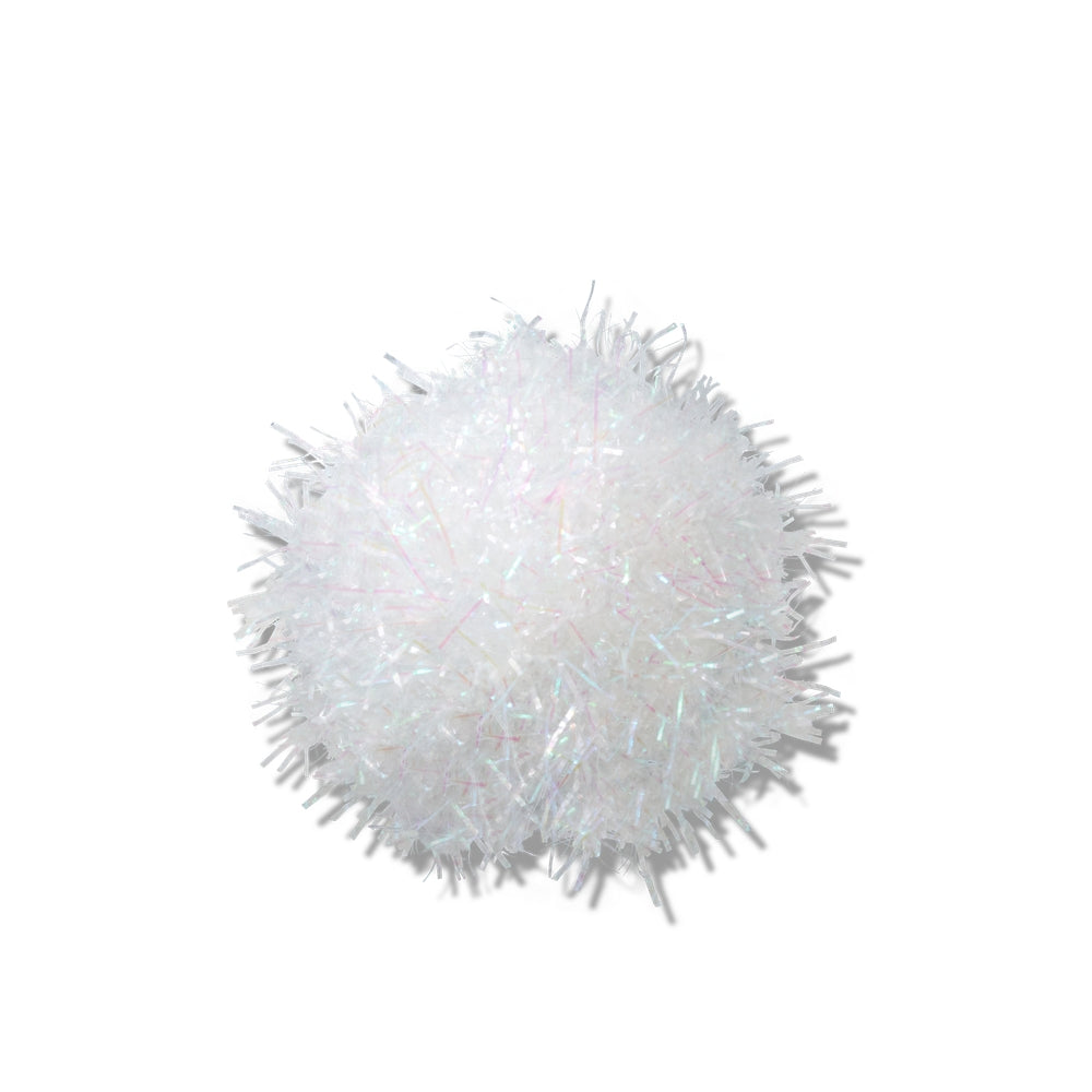 Jibbitz™ Charm White Tinsel Pom