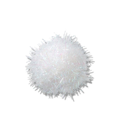 Jibbitz™ Charm White Tinsel Pom