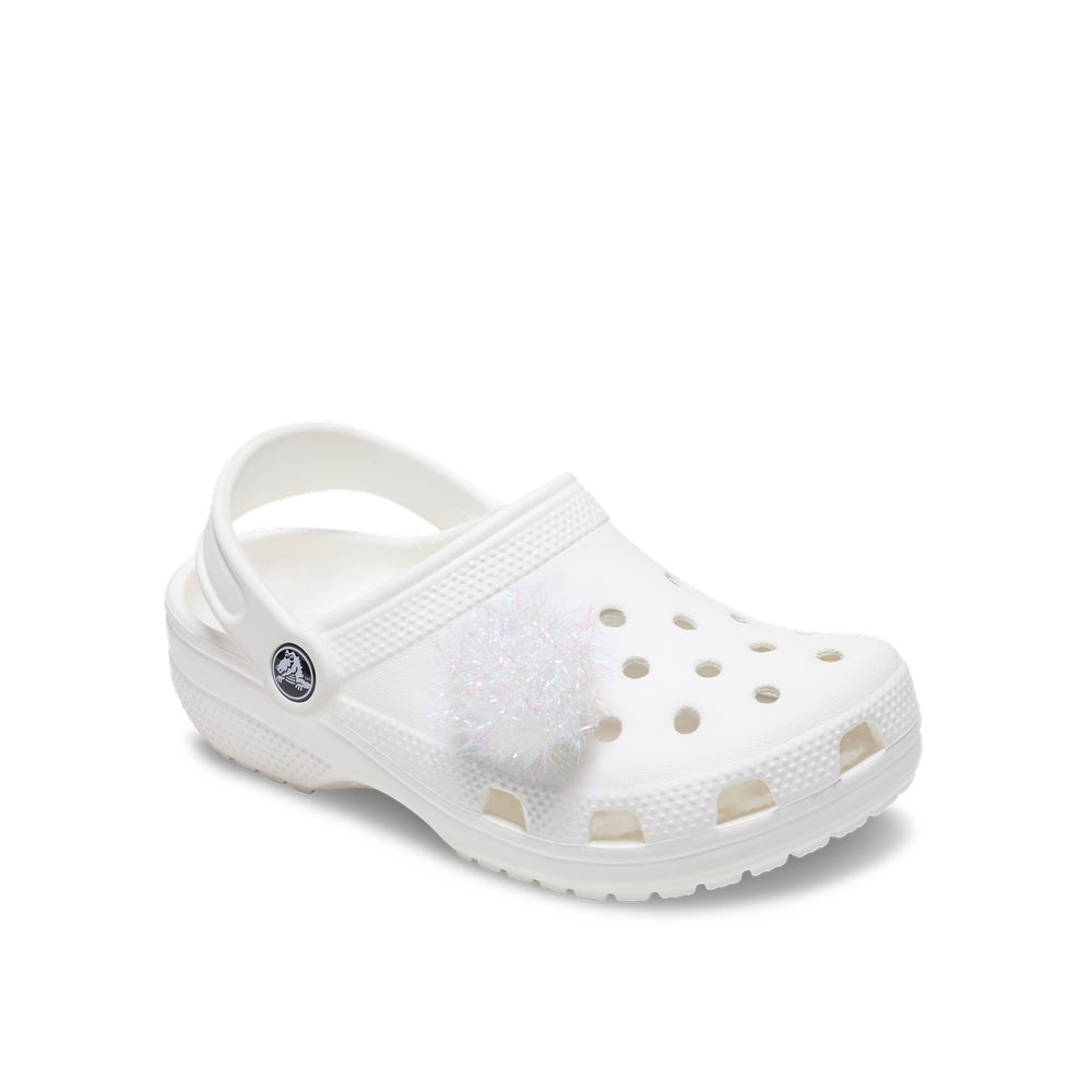 Jibbitz™ Charm White Tinsel Pom