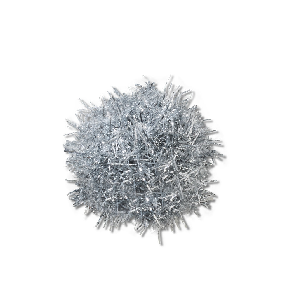 Jibbitz™ Charm Silver Tinsel Pom