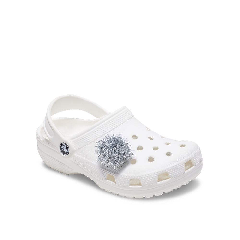 Jibbitz™ Charm Silver Tinsel Pom