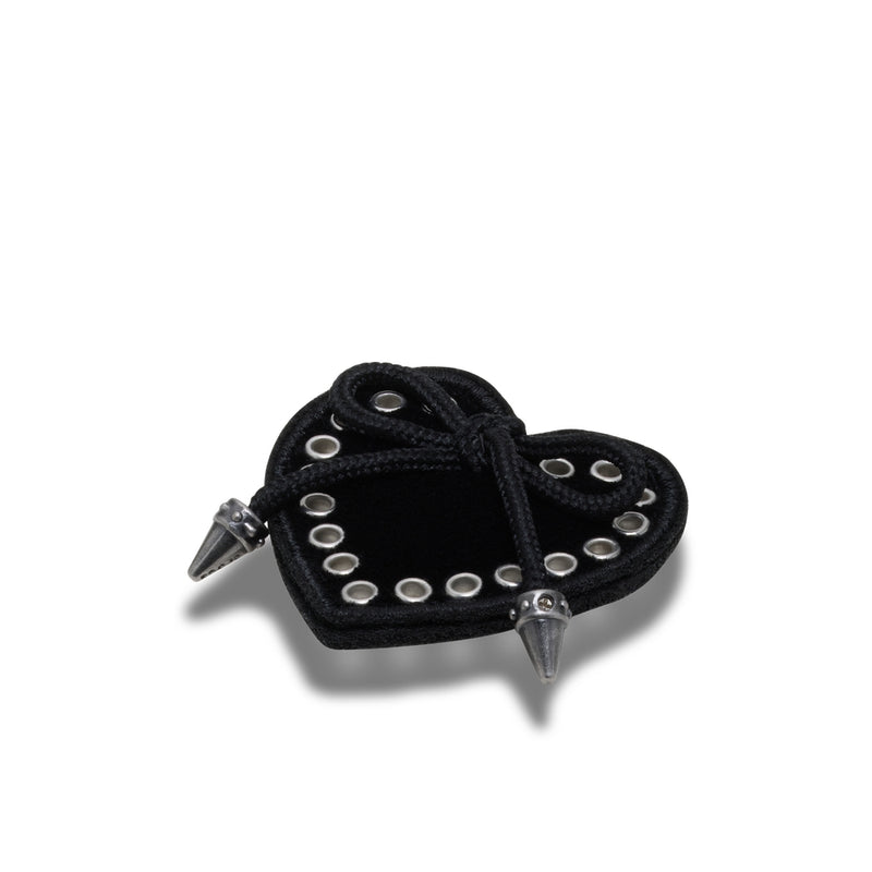 Jibbitz™ Charm Black Heart With Bow