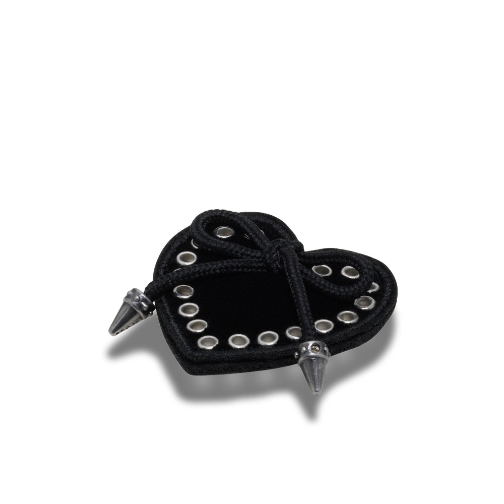 Jibbitz™ Charm Black Heart With Bow