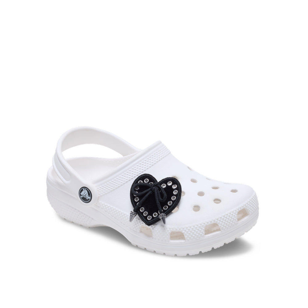 Jibbitz™ Charm Black Heart With Bow