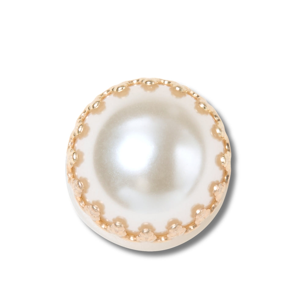 Jibbitz™ Charm SMT Pearl with Gold Accents