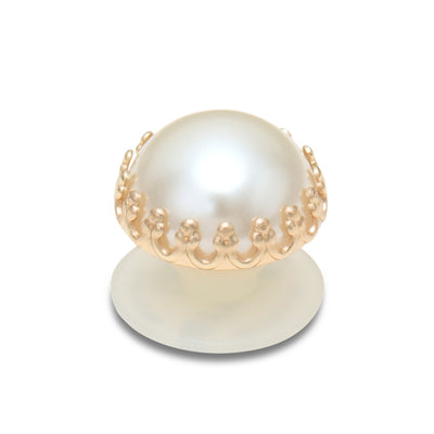 Jibbitz™ Charm SMT Pearl with Gold Accents