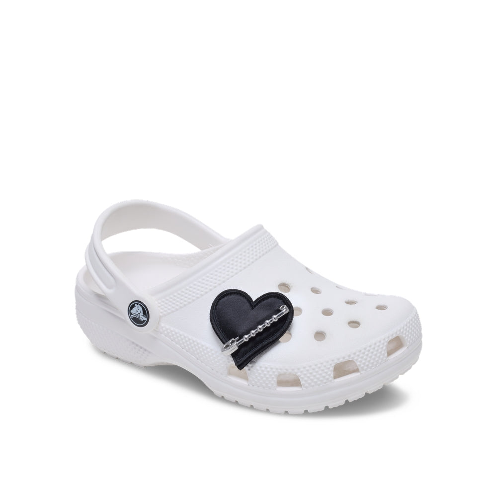 Jibbitz™ Charm Black Heart With Safety Pin