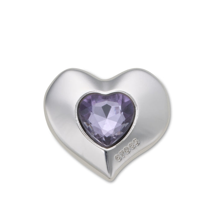 Jibbitz™ Charm Silver and Purple SMT Gem Heart - Crocs™ Việt Nam