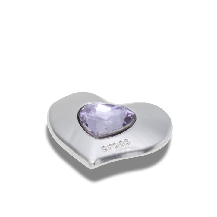 Jibbitz™ Charm Silver and Purple SMT Gem Heart - Crocs™ Việt Nam