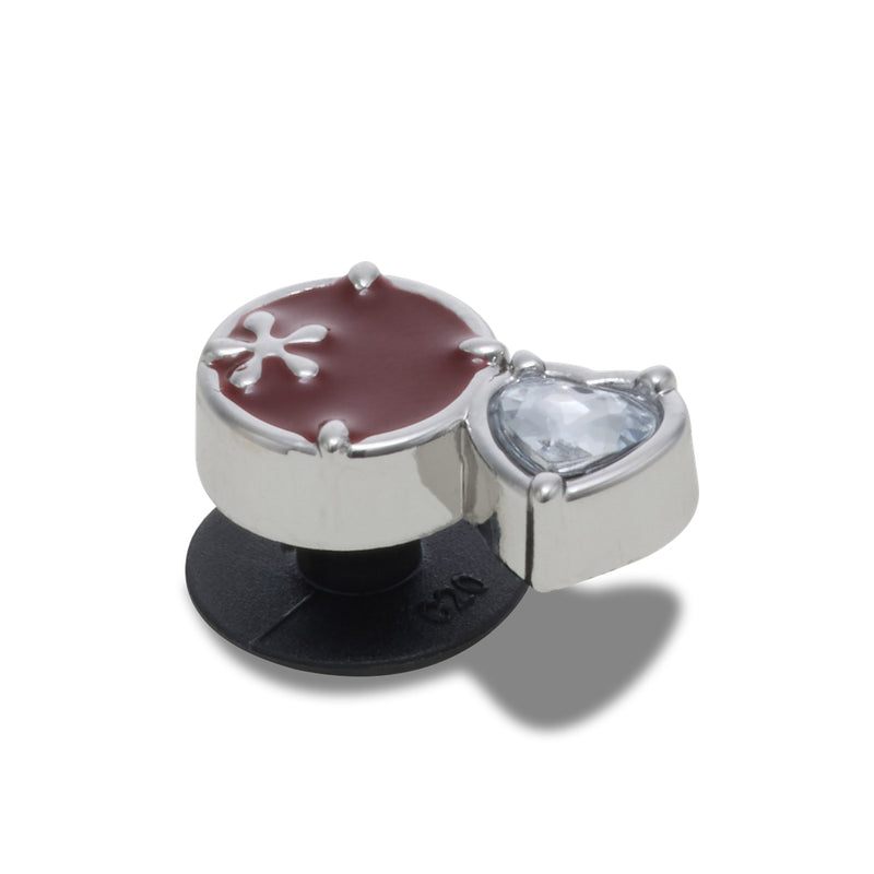 Jibbitz™ Charm Heart And Circle Meta SMT Gem