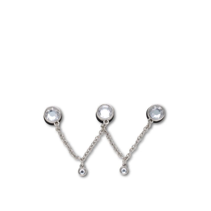 Jibbitz™ Charm Silver Triple SMT Gem Chain