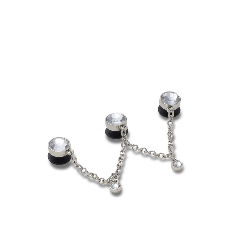 Jibbitz™ Charm Silver Triple SMT Gem Chain