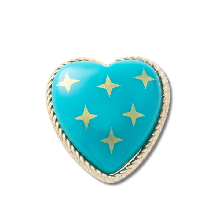 Jibbitz™ Charm Turquoise and Gold Heart - Crocs™ Việt Nam