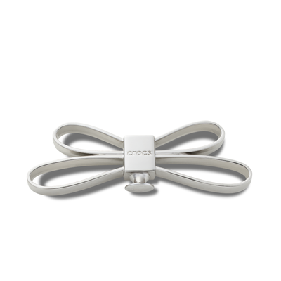 Jibbitz™ Charm Mega Silver 3D Bow