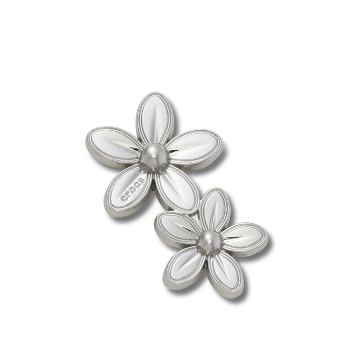 Jibbitz™ Charm Silver Double Flower Cluster - Crocs™ Việt Nam