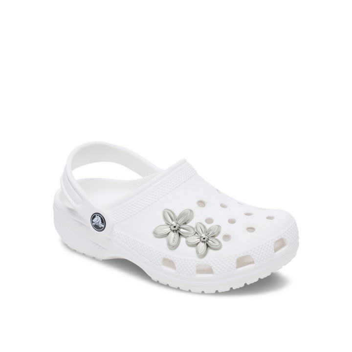 Jibbitz™ Charm Silver Double Flower Cluster - Crocs™ Việt Nam