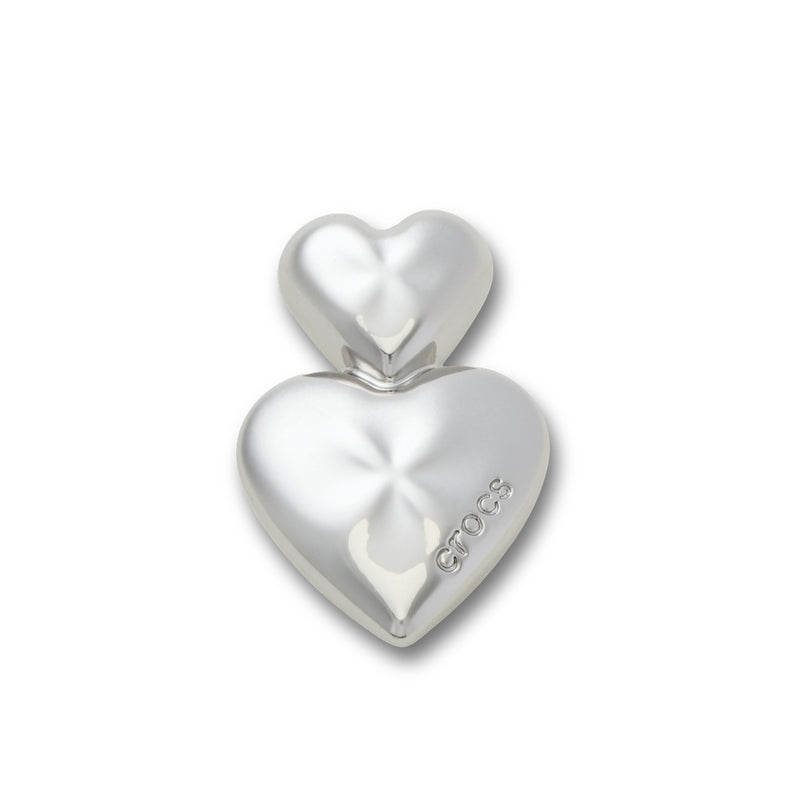 Jibbitz™ Charm Silver Double Heart