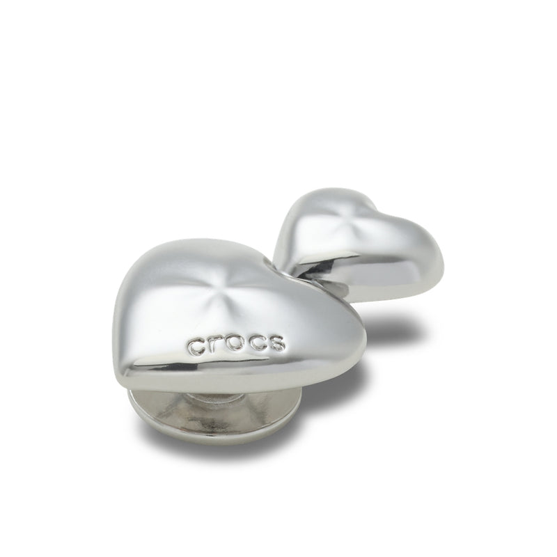 Jibbitz™ Charm Silver Double Heart